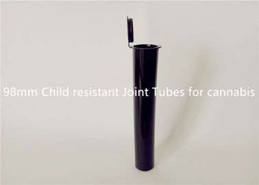 Chiny Hermeta nieprzezroczysta czarna przed rolka Joint Tube 98 mm FDA zatwierdzony z mocnym dźwiękiem Pop dostawca