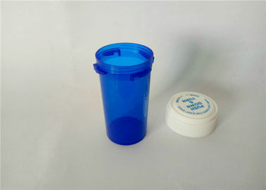 Chiny Odporne na wodę fiolki z odwracalnym kapslem, niebieskie plastikowe butelki na receptę 16DR dostawca