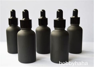 Chiny Butelki z kroplomierzem do butelek aptecznych w kolorze czarnym, gładkie butelki z zakraplaczem o pojemności 30 ml dostawca